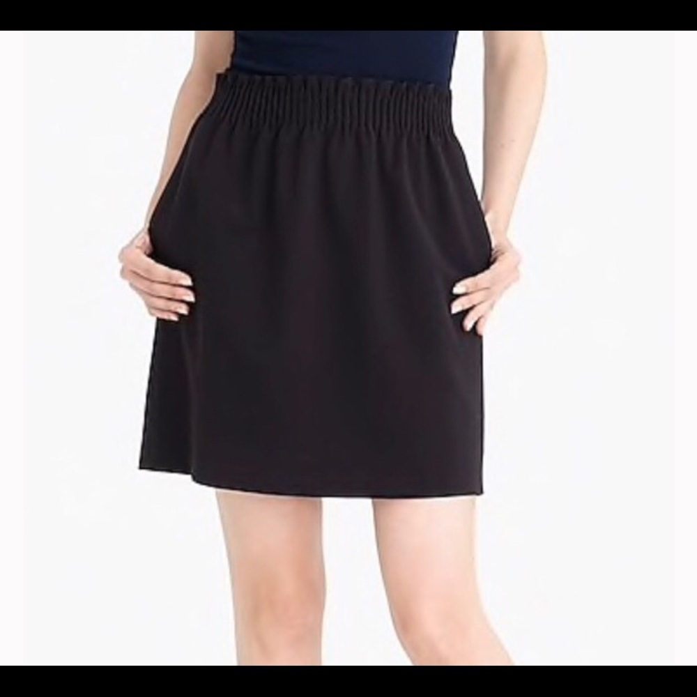 J. Crew Black Skirt with Paper Bag Waist